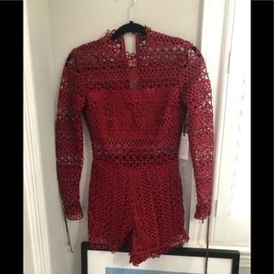 Saylor long sleeves lace romper